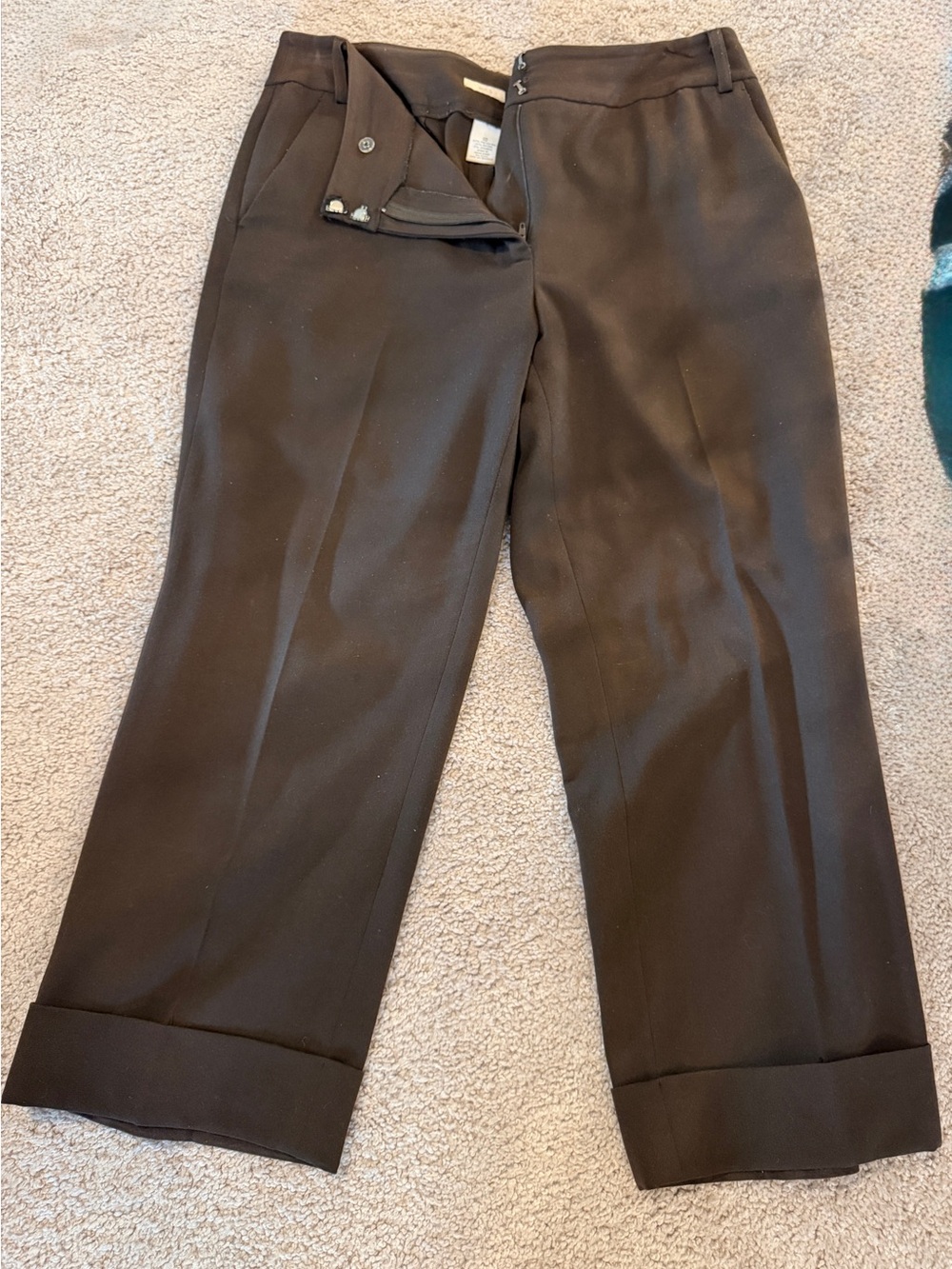 Apt. 9 Black Cropped Straight-Leg Dress Pants